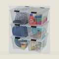 IRIS USA 6-Pack 54 Quart Storage Bins with Lids, Clear