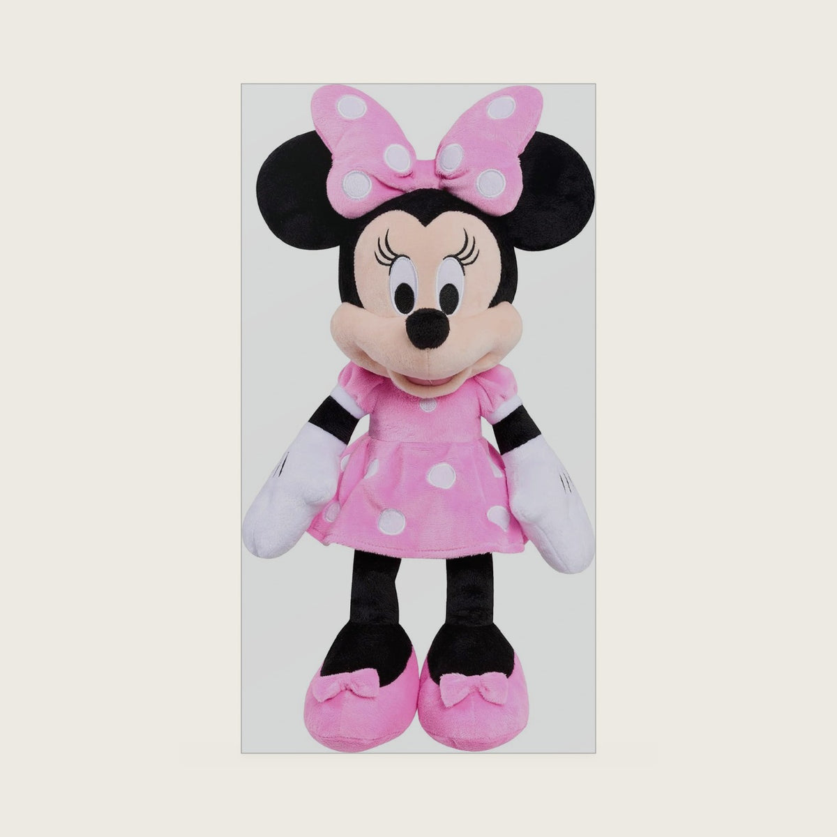 Junior Mickey Mouse Large Plush Minnie Mouse, Kids Toys for Ages 2 Up by Just Play
