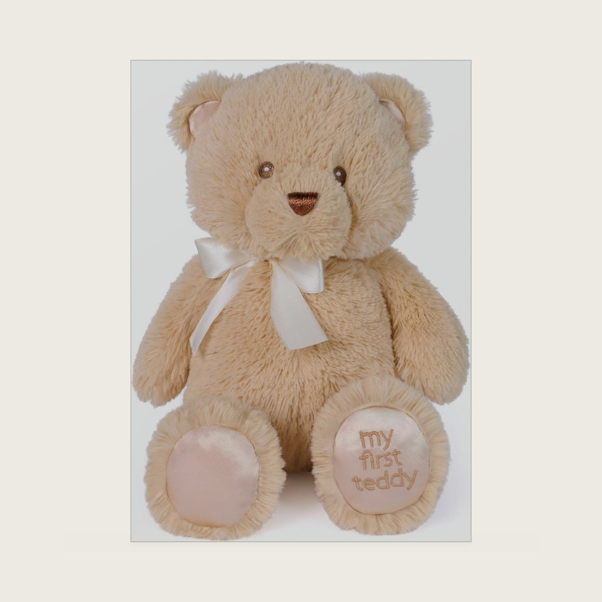 My First Teddy Bear 10-Inch Tan Stuffed Animal for Ages 0+