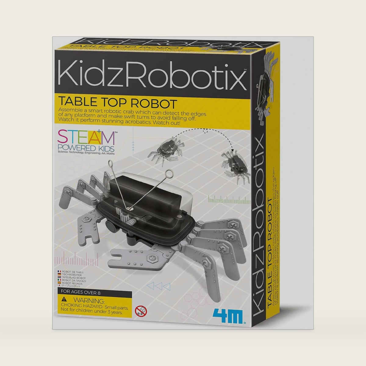 4M 5576 Table Top Robot - DIY Robotics Stem Toys, Engineering Edge Detector Gift for Kids & Teens, Boys & Girls (Packaging May Vary)