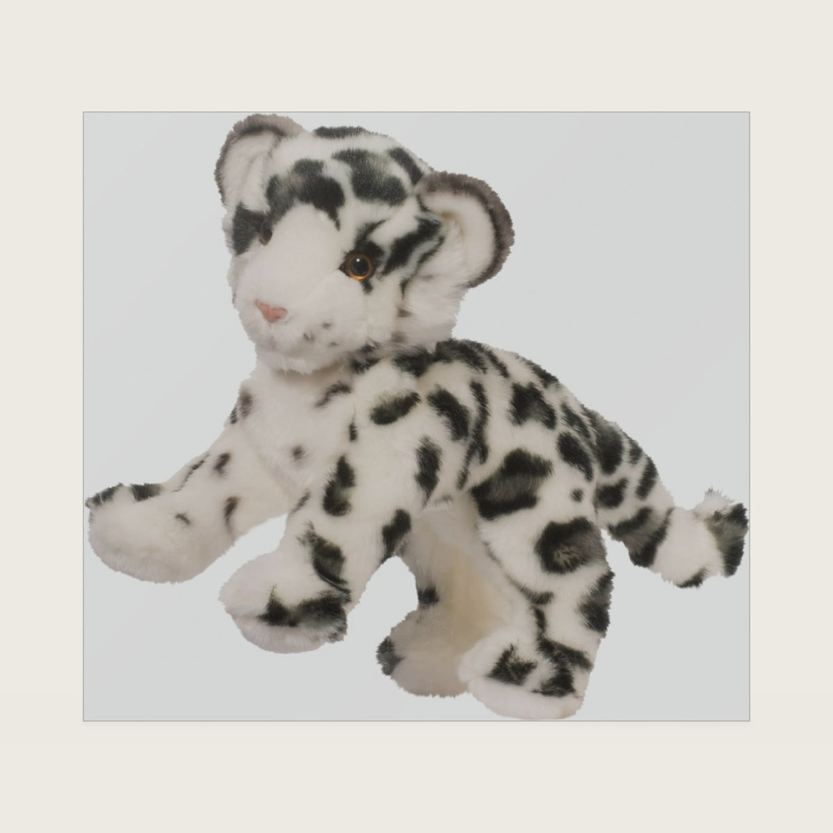 Irbis Snow Leopard Cub Plush Stuffed Animal | 14-Inch Long