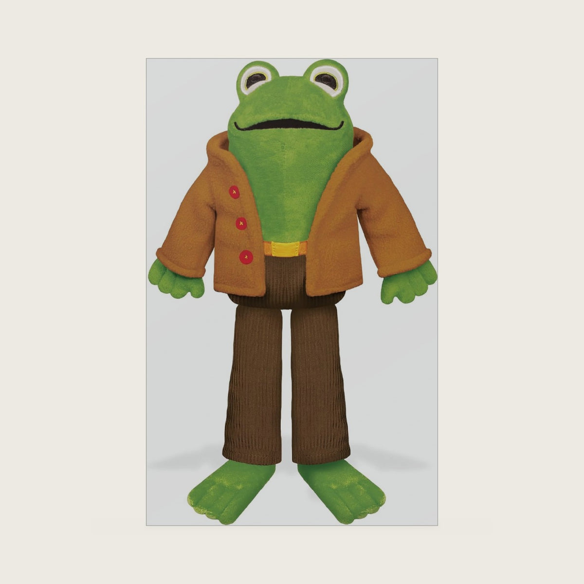 YOTTOY Frog Plush – Frog and Toad Stuffed Animal Toy Inspired by the Frog and Toad Books by Arnold Lobel, Soft 12 Inch Frog Plush with Removable Jacket and Corduroy Pants