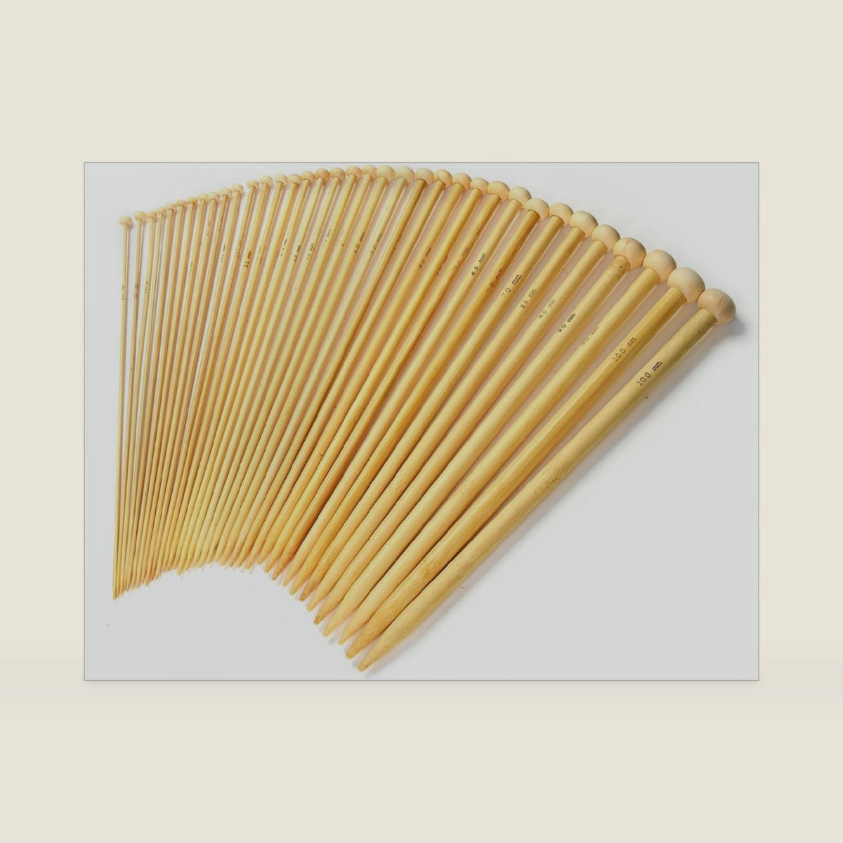 LIHAO 36 PCS Bamboo Knitting Needles Set