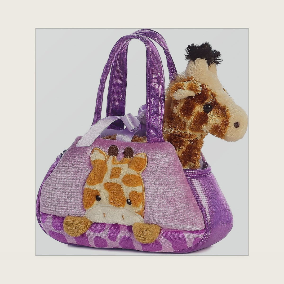 World Fancy Pals Peek-A-Boo Giraffe Pet Carrier Orange, 7 inches