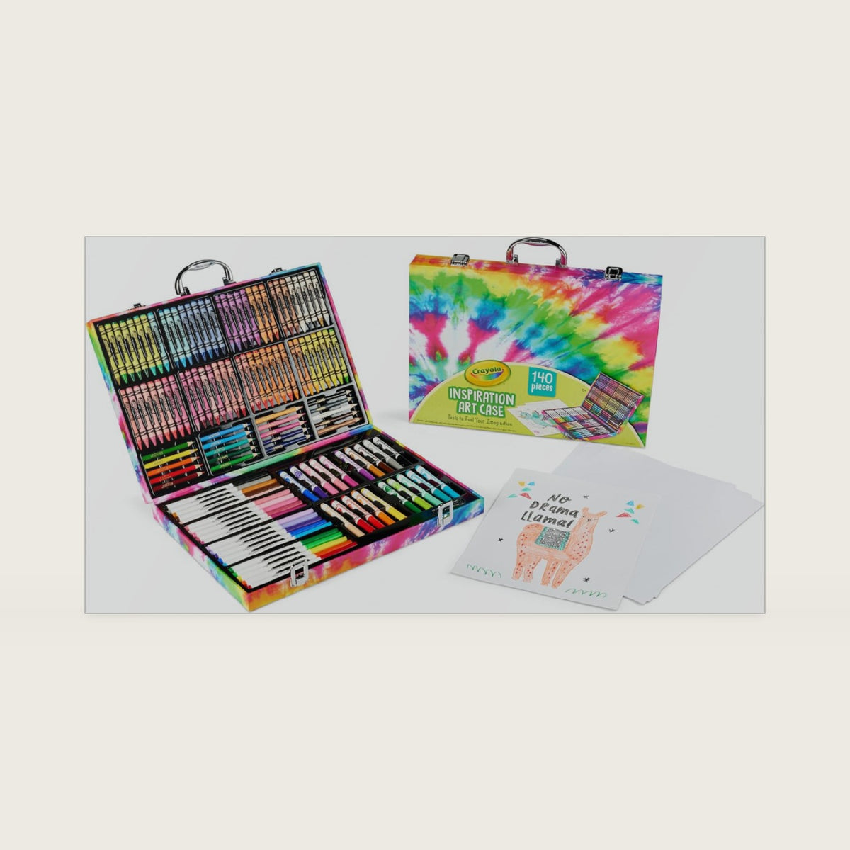 Crayola Inspiration Art Case Coloring Set - Tie-Dye (140ct), Art Supplies Set For Kids, Travel Drawing Kit, Gift for Girls & Boys, Ages 5+ [Amazon Exclusive]
