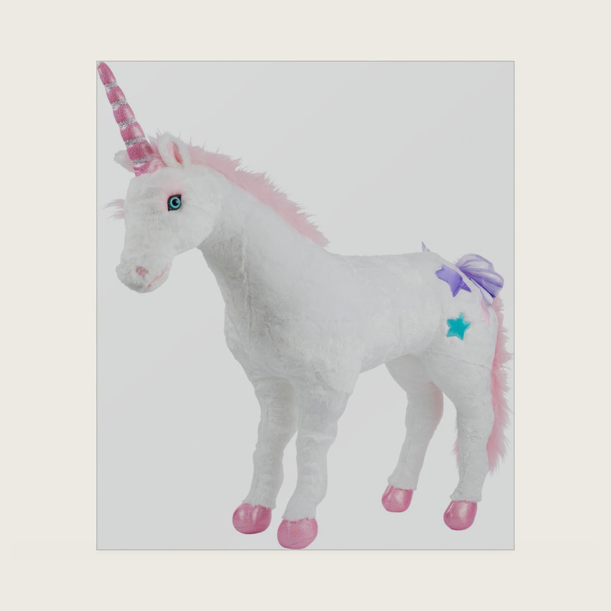 Giant Unicorn - Lifelike Stuffed Animal (Over 2 feet Tall)