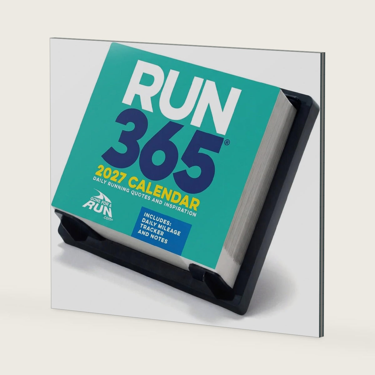 Gone For a Run 2027 Running Desk Calendar - Mile Tracker Quotes for Runners