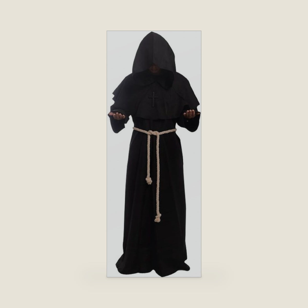 GOLDSTITCH Friar Medieval Hooded Monk Renaissance Priest Robe Costume Cosplay