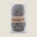 Mary Maxim Alpaca Yarn, Grey Tweed Yarn for Crocheting, Knitting 262 Yards