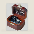 WESTONETEK Vintage Wood Carved Mechanism Musical Box Wind Up Music Box Gift For Christmas/Birthday/Valentine's day, Melody Castle in the Sky