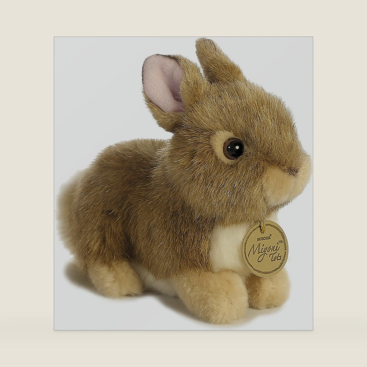 Aurora Miyoni Tots 6.5" Baby Bunny Tan Adorable Stuffed Animal