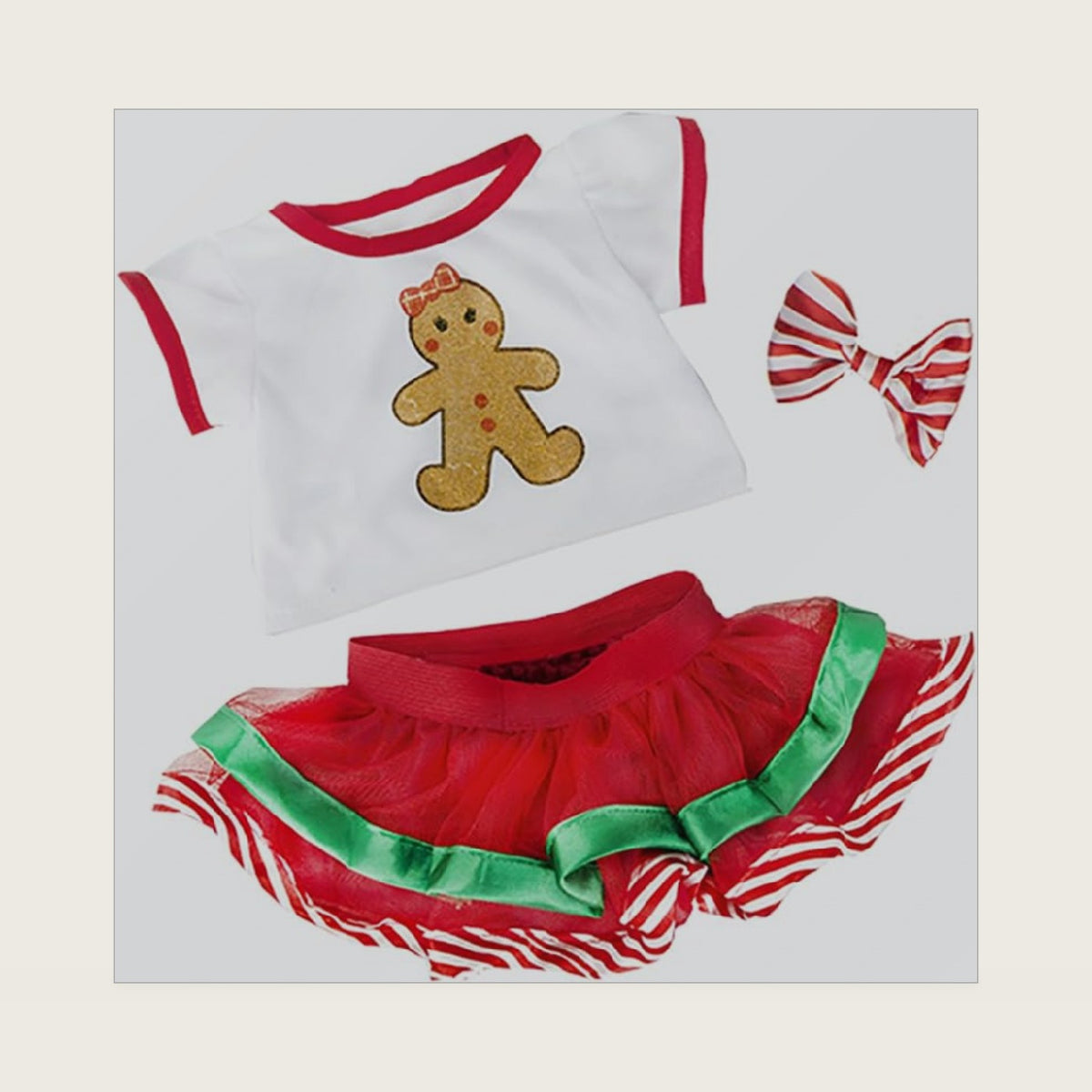 Gingerbread Teddy Bear Clothes Outfit Fits Most 14"-18" and Make Your Own Stuffed Animals