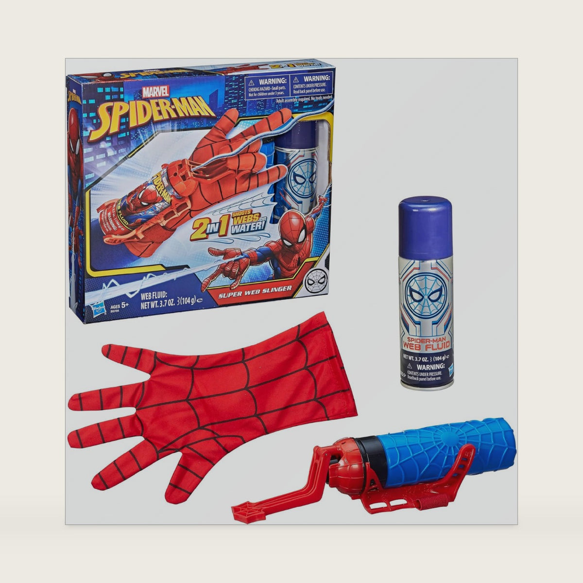 Marvel Spider-Man Super Web Slinger, 2-In-1 Shoots Webs or Water, Web Shooter Toy, Role-Play Toys, 5 Year Old Boys and Girls and Up (Amazon Exclusive)