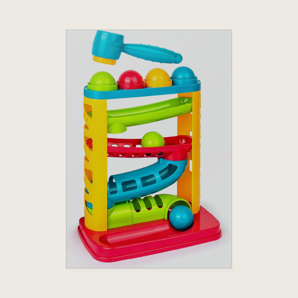 Durable Pound A Ball Toys for Toddler, Stacking, Learning, Active, Early Developmental Hammer Montessori Toys, Fun Gifts for Boy & Girl - STEM Educational Toy - Great Birthday Gift Ages 1 2 3