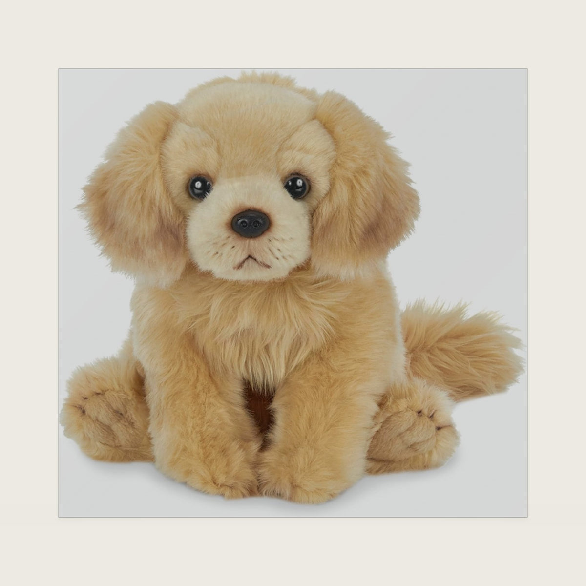 Bearington Collection Golden Retriever Stuffed Animal Plush Puppy - 13-Inch Soft Faux-Fur - Cuddly & Lifelike Dog Toy for Kids