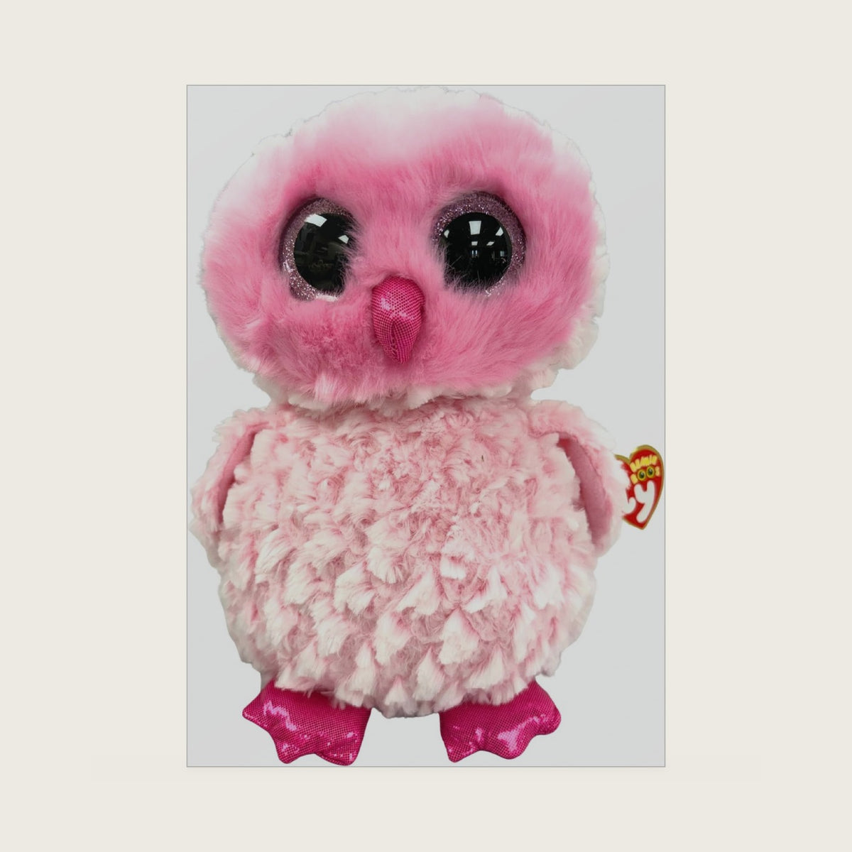 Beanie Boos Twiggy - owl Pink med