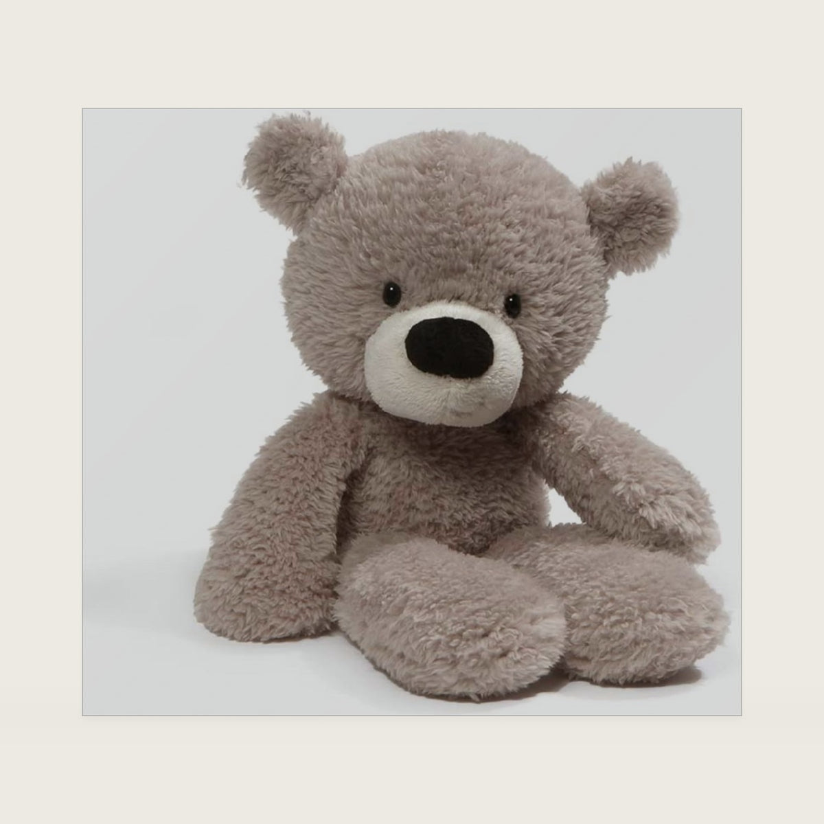 Fuzzy 13.5-Inch Classic Gray Teddy Bear Plush Toy for Ages 0+