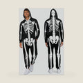Tipsy Elves Men's Halloween Skeleton Costume Hooded Jumpsuit Adult Onesie