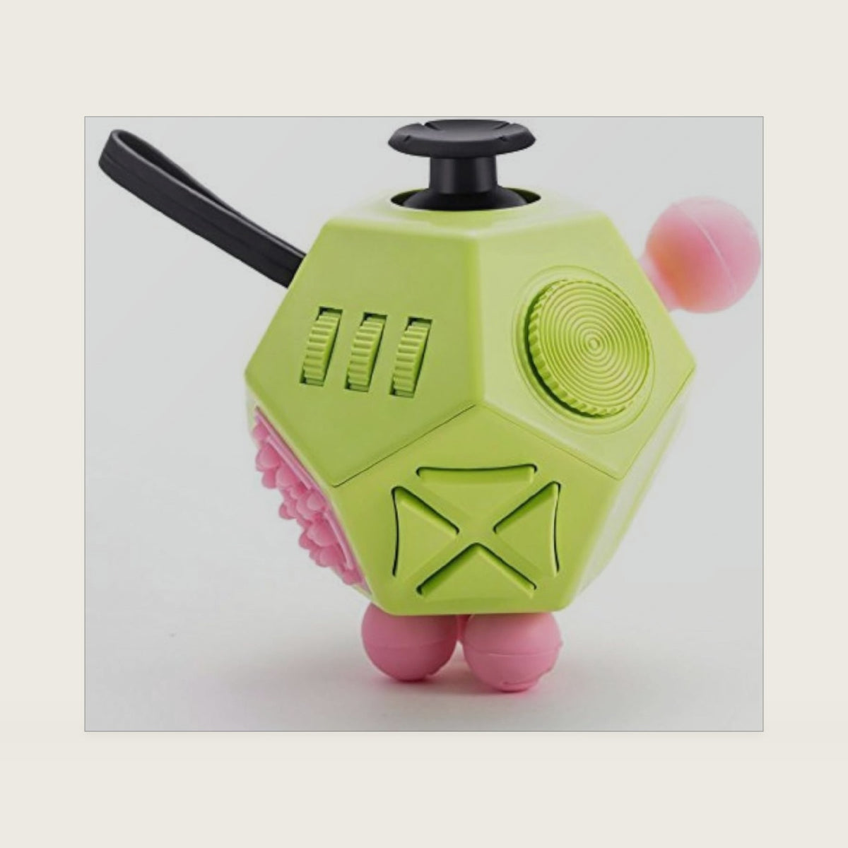 12 Sided Fidget Toys, Dodecagon Cube Toys Anti-Anxiety,Relieves Stress and Autism for Children,Teens and Adults (Green/A3)
