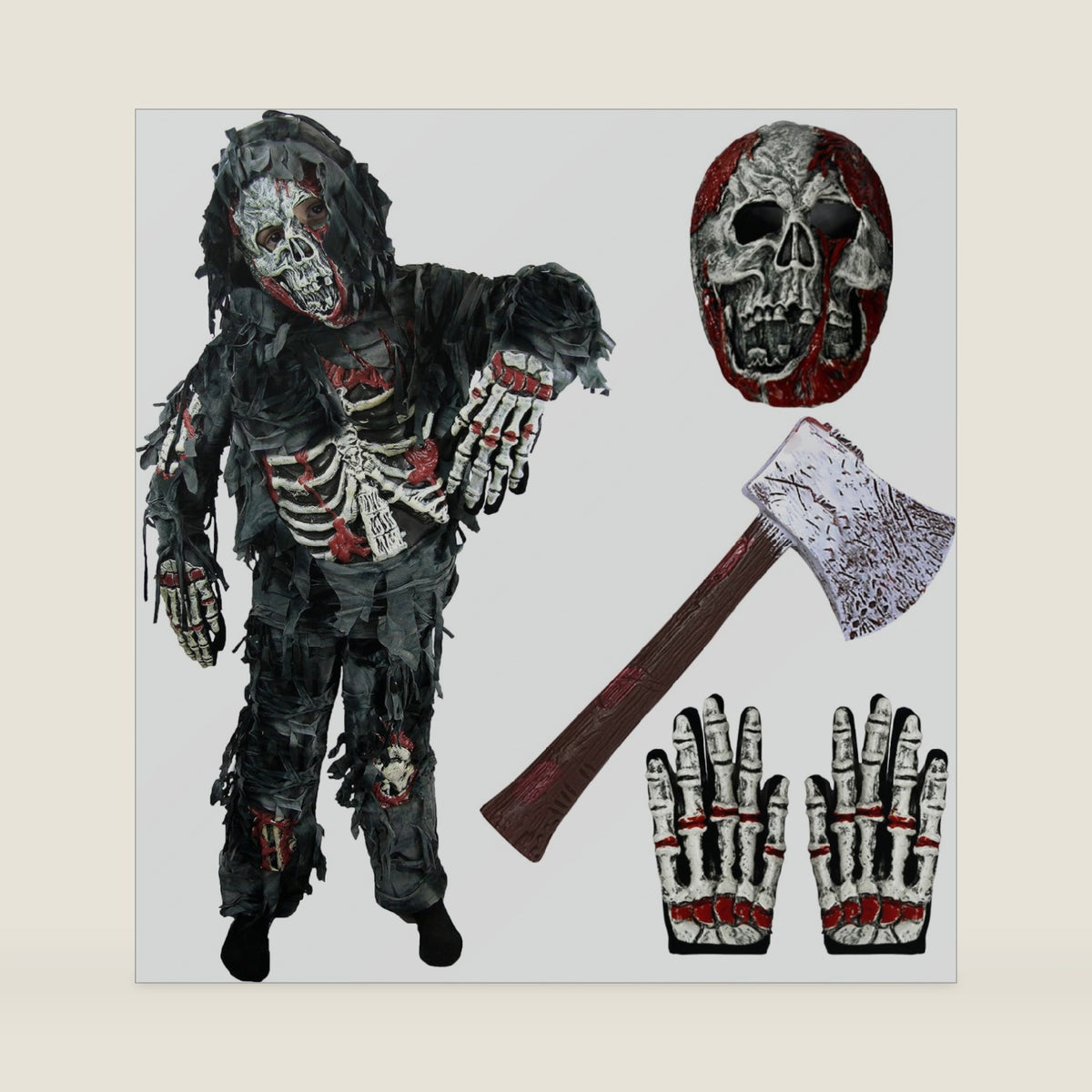 Spooktacular Creations Zombie Costume for Kids, Scary Halloween Costume for Boys, Halloween