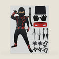 Spooktacular Creations Halloween Ninja Costume, Ninja Outfit Set for Kids, Halloween Costumes for Boys Dress Up Party