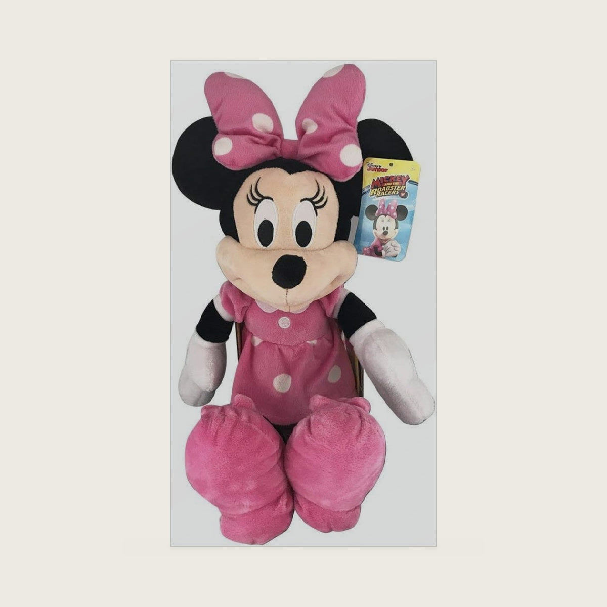 Merchandise Minnie Mouse Large Plush Toy, Pink Polka Dot Dress with Bow