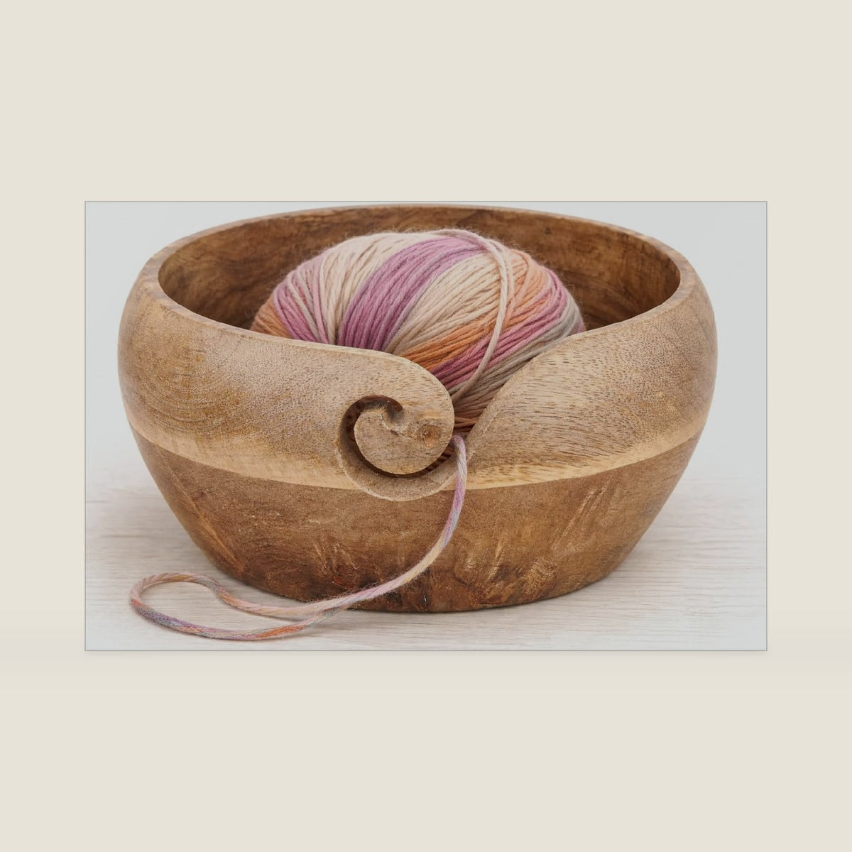 Mothers Day Gifts for Women Wooden Yarn Bowl Knitting Bowl Large Crochet Yarn Holder Handmade Crocheting Accessories and Supplies Organizer 7 x 3 Retirement Birthday Gift For Knitters