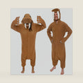 Funziez! Adult Onesie Halloween Costume Animal Dinosaur Shark Unisex Plush One Piece Cosplay Suit for Adults, Men and Women