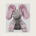 Dimple Kaia Peek-A-Boo Elephant, Interactive Singing Plush Toy, Moving Ears