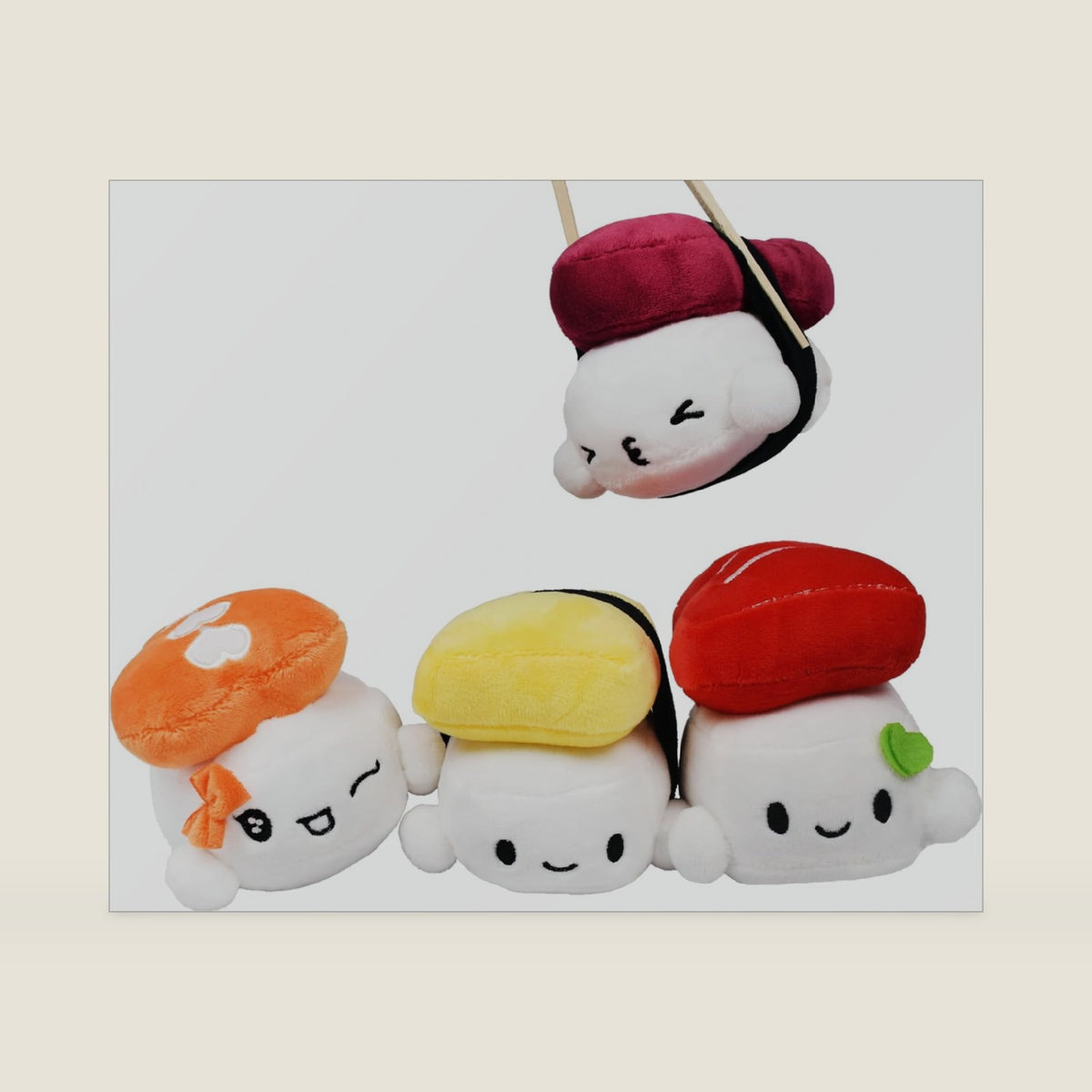 Mango Steam Soft Stuffed Sushi Plush (Small 4", Buffet)