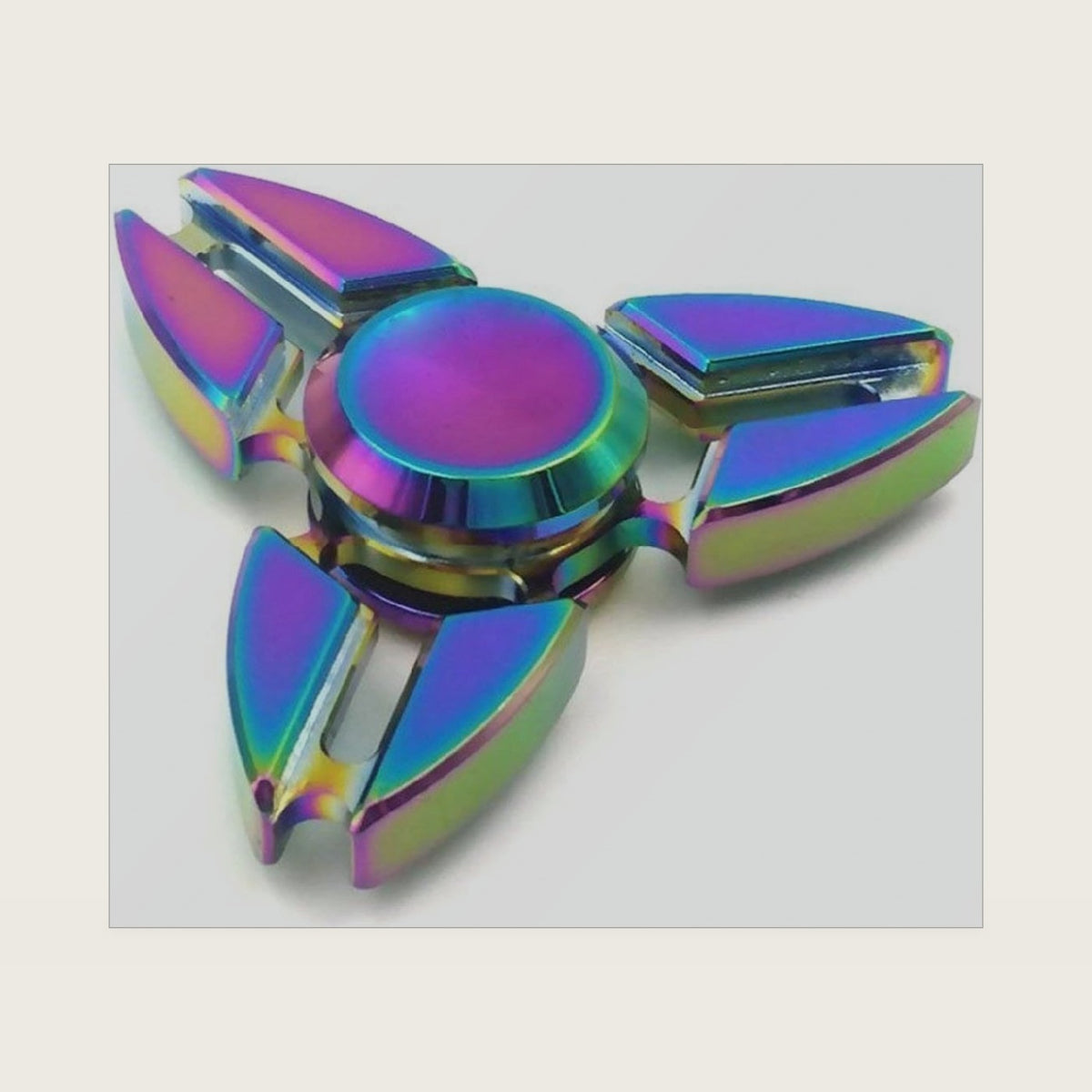 Metal Rainbow Fidget Spinner Toys,Hand Spinners Toy Can Spin 1-3 Min Stress Reducer High Speed Bearing for Adult Children,Office Desk Gadget,Outdoor