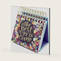 bloom daily planners Undated Perpetual Desk Easel/Inspirational Standing Flip Calendar - (5.25" x 5.5") (The Best is Yet to Come)