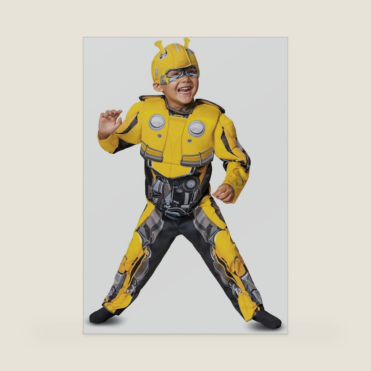 Disguise Bumblebee Toddler Muscle Child Costume, Yellow, Medium/(3T-4T)