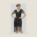BABEYOND 1920s Art Deco Fringed Sequin Dress Roaring 20s Flapper Fancy Dress