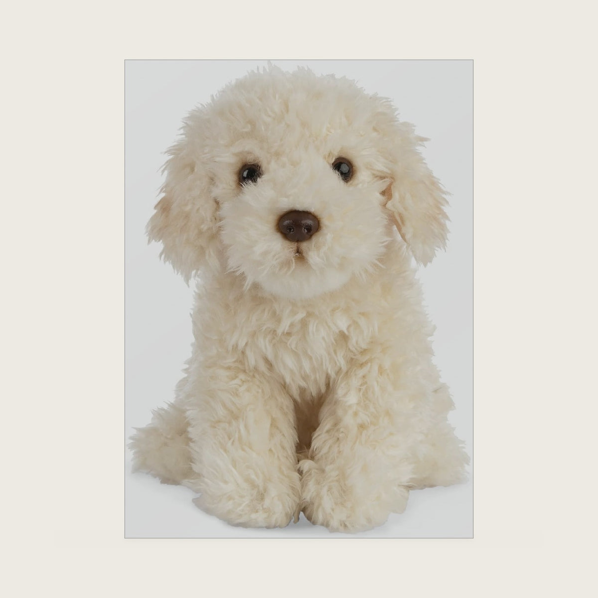 Living Nature Labradoodle Stuffed Animal | Fluffy Dog Animal | Soft Toy for Kids | 10 Inches