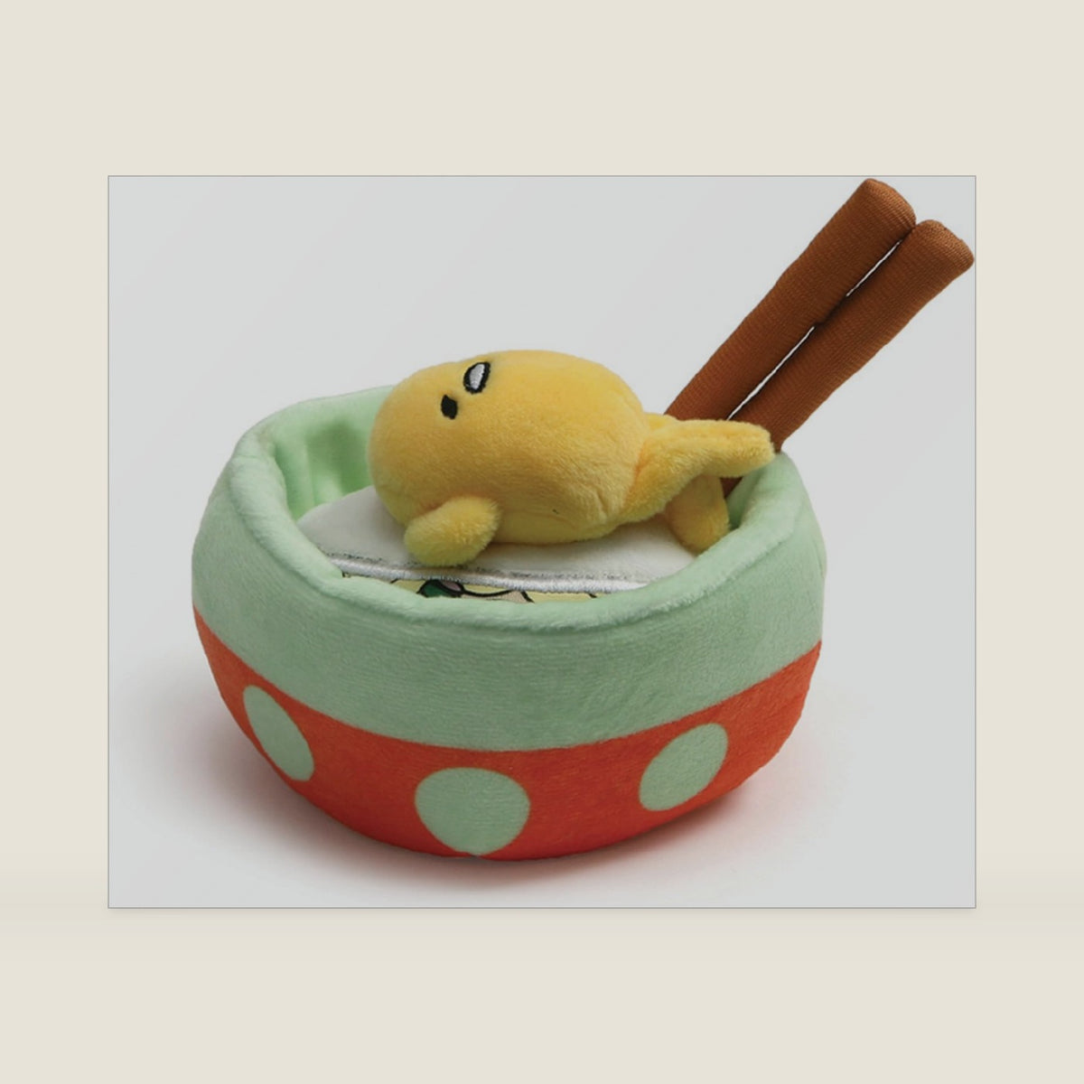 GUND Gudetama the Lazy Egg Plush, Gudetama with Noodles, Stuffed Animal for Ages 1 and Up, 4.5”