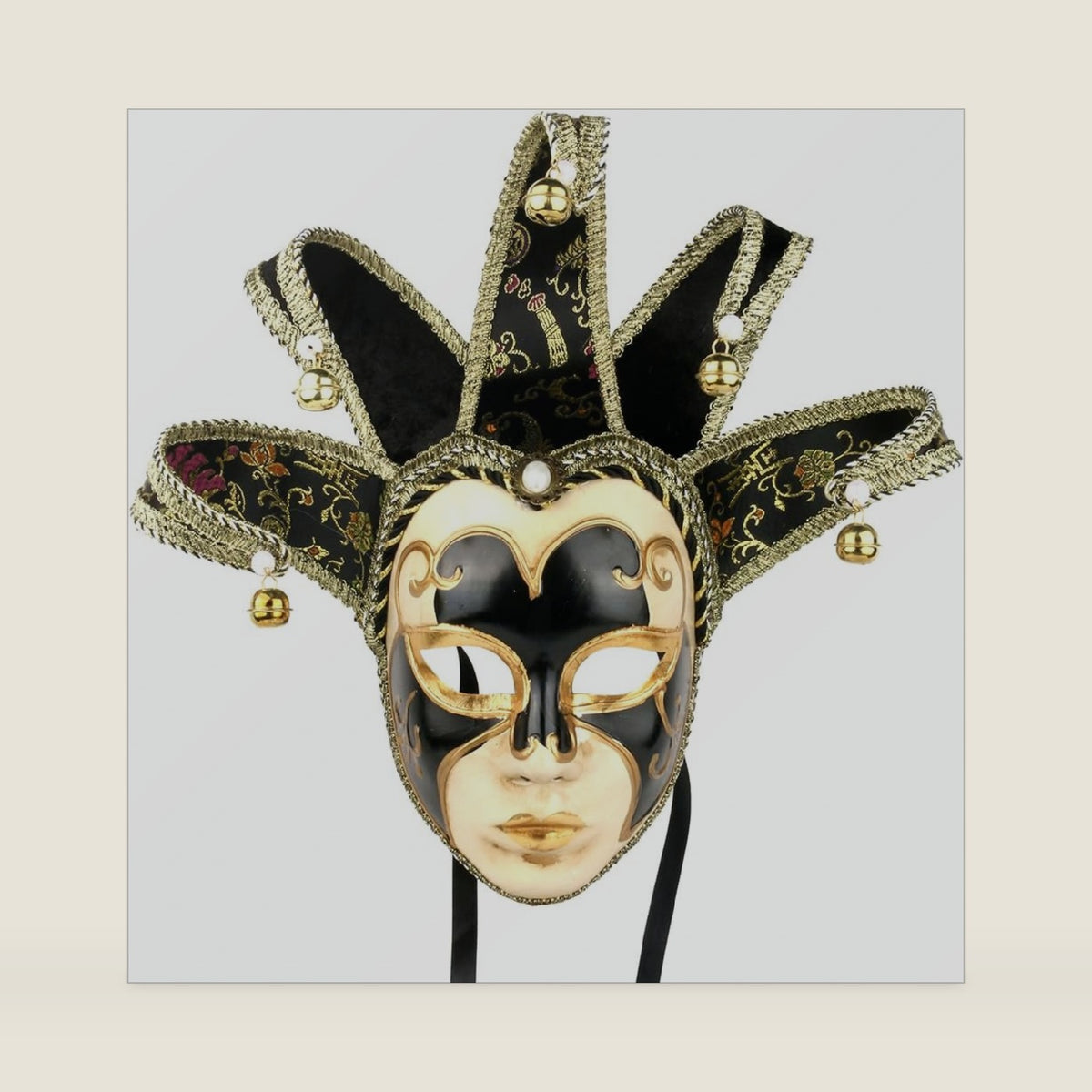 YU FENG Venetian Masquerade Jester Mask, Carnival Costume Decor