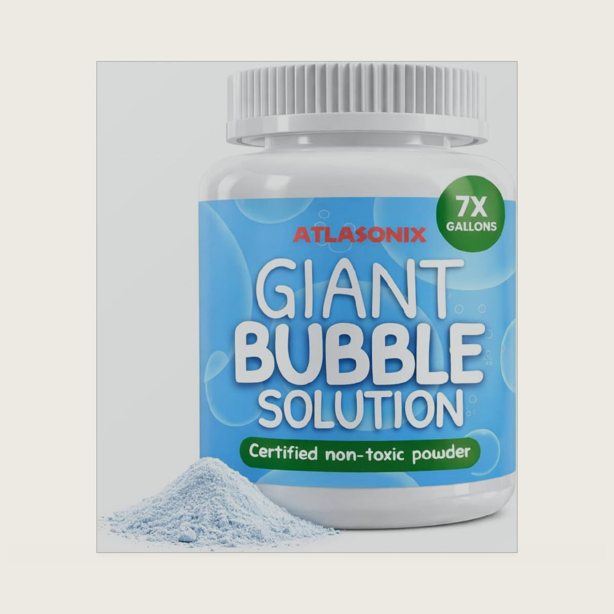 Giant Bubble Solution - Bubble Wands, Bubbles for Kids, Kids Bubbles Mix Powder Makes 896 OZ (7 Gallons) - The Original Solution Mix | 100% Kid Safe