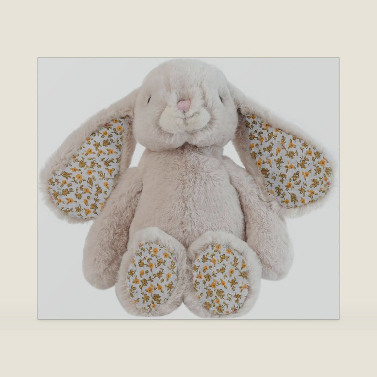 Blossom Bunny Rabbit Stuffed Animal Plush Toy10-Inch（Beige）