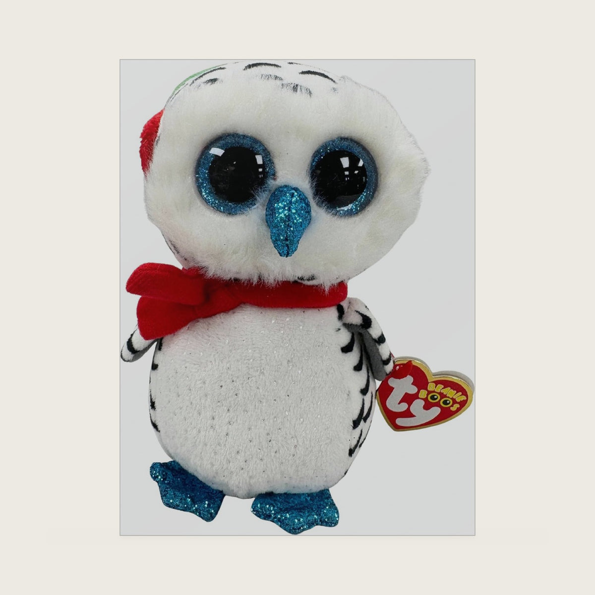 36221, Schneeeule 20cm Nester OWL Boo Xmas 2018, Multicolored