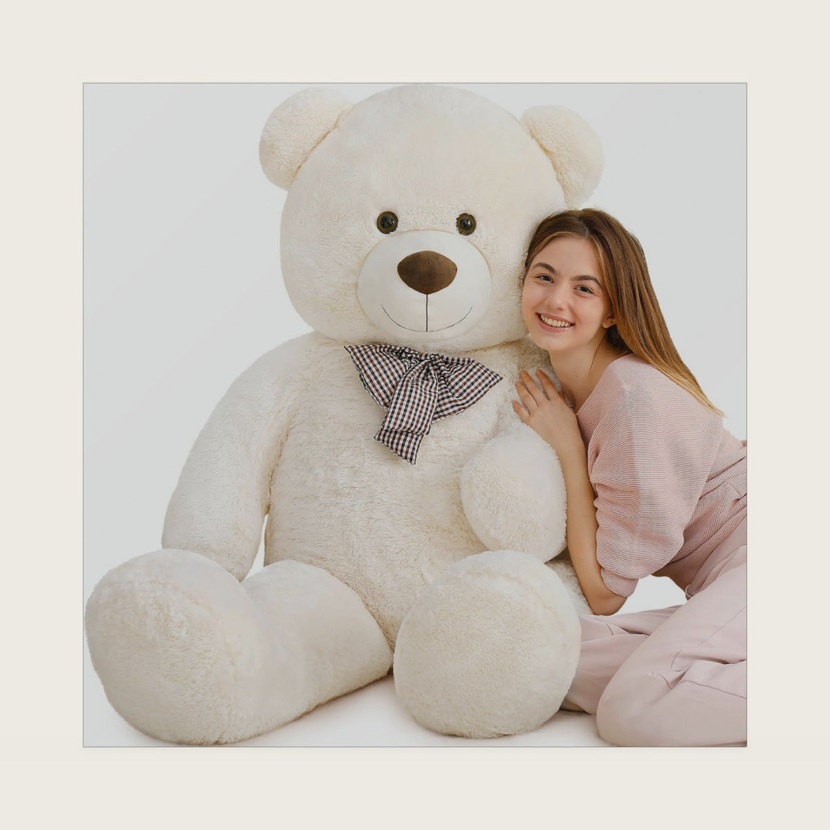 MaoGoLan Life Size Giant Jumbo Teddy Bear 55 inch Big Stuffed Animals Chucky Plush Large Bear Gift for Girls Teens Boys Children Girlfriend Boyfriend Wife GF