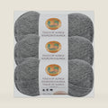 Lion Brand Yarn, Touch of Alpaca Crochet Yarn, Oxford Grey, Gray, 3 Pack