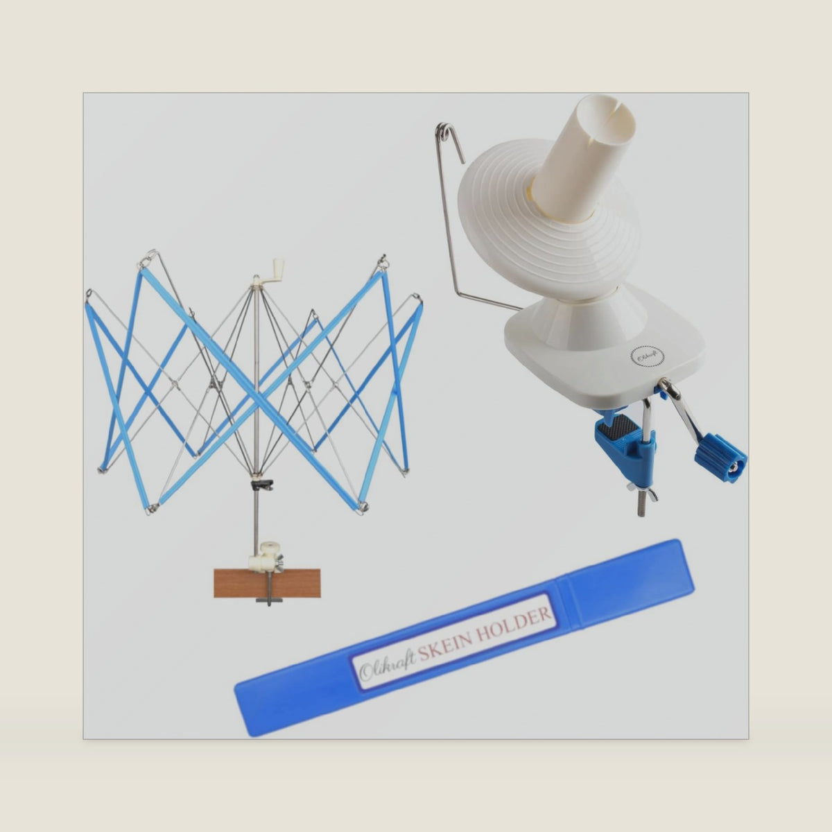 Olikraft Yarn Winder and Umbrella Swift Set, Hand Operated
