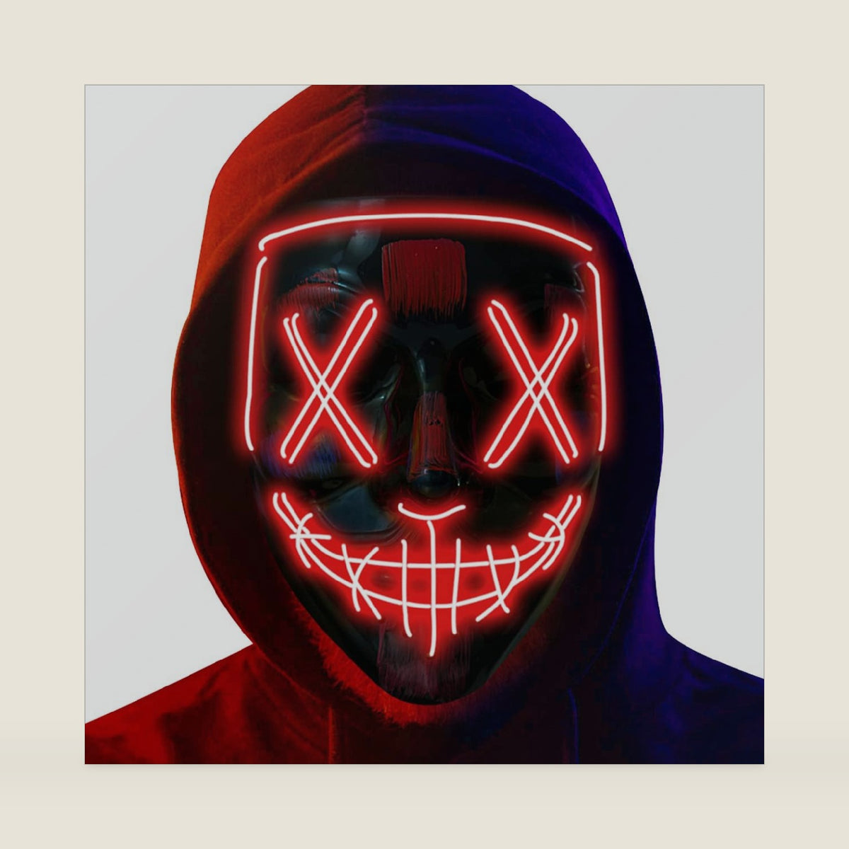 Poptrend Halloween Mask LED Light up Mask for Festival Cosplay Halloween Costume Masquerade Parties,Carnival,Gifts