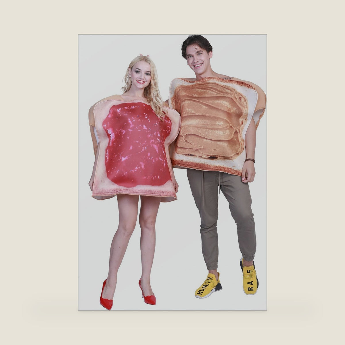 EraSpooky Couples Peanut Butter and Jelly Costume Halloween Party Funny Food Fancy Dress