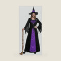 Colorful House Women Wicked Witch Costume Dress with Hat for Halloween