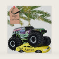 Personalized Monster Truck Ornament 2026 for Boys, Black Grave Digger Jam