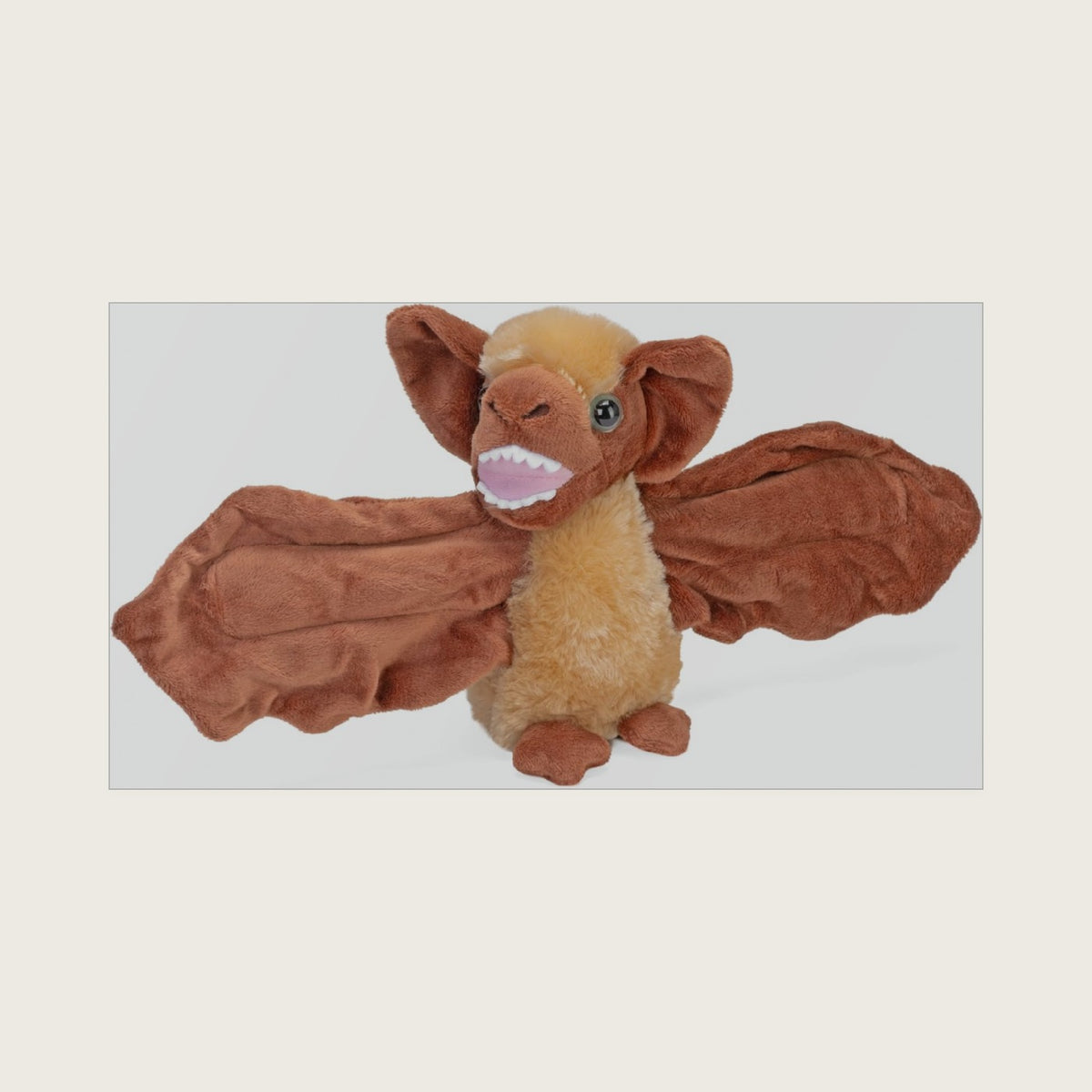 Wild Republic Huggers, Brown Bat Plush Toy, Slap Bracelet Stuffed Animal, Kids Toys, 8 Inches