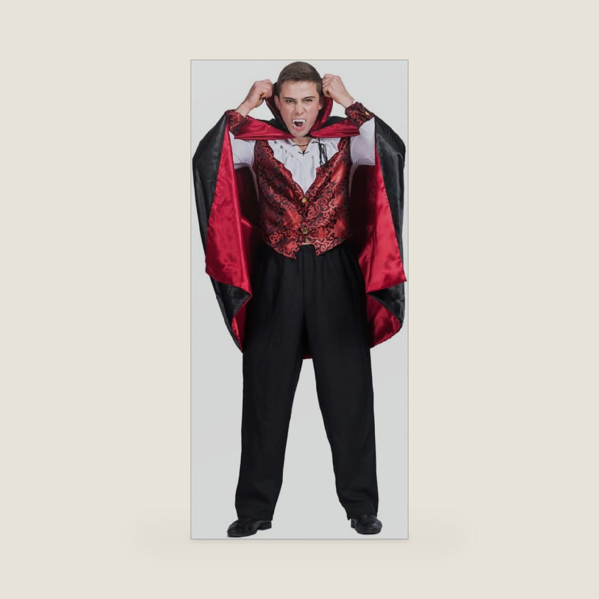 EraSpooky Men's Vampire Halloween Costume Deluxe Dracula Halloween Costume