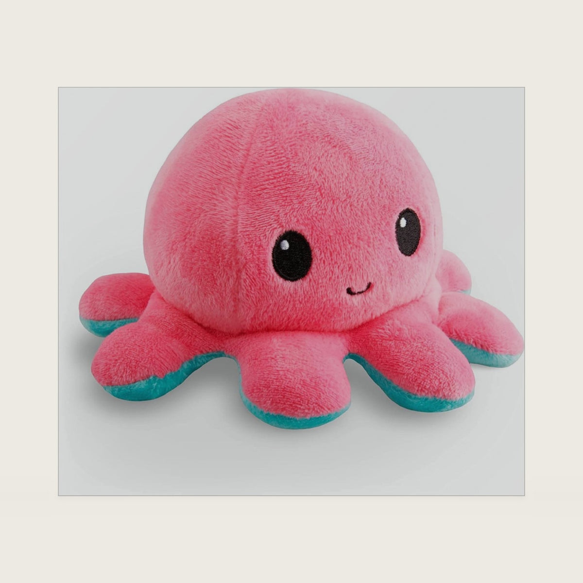 TeeTurtle Reversible Octopus Pink & Aqua 4 Inch Flip Plush